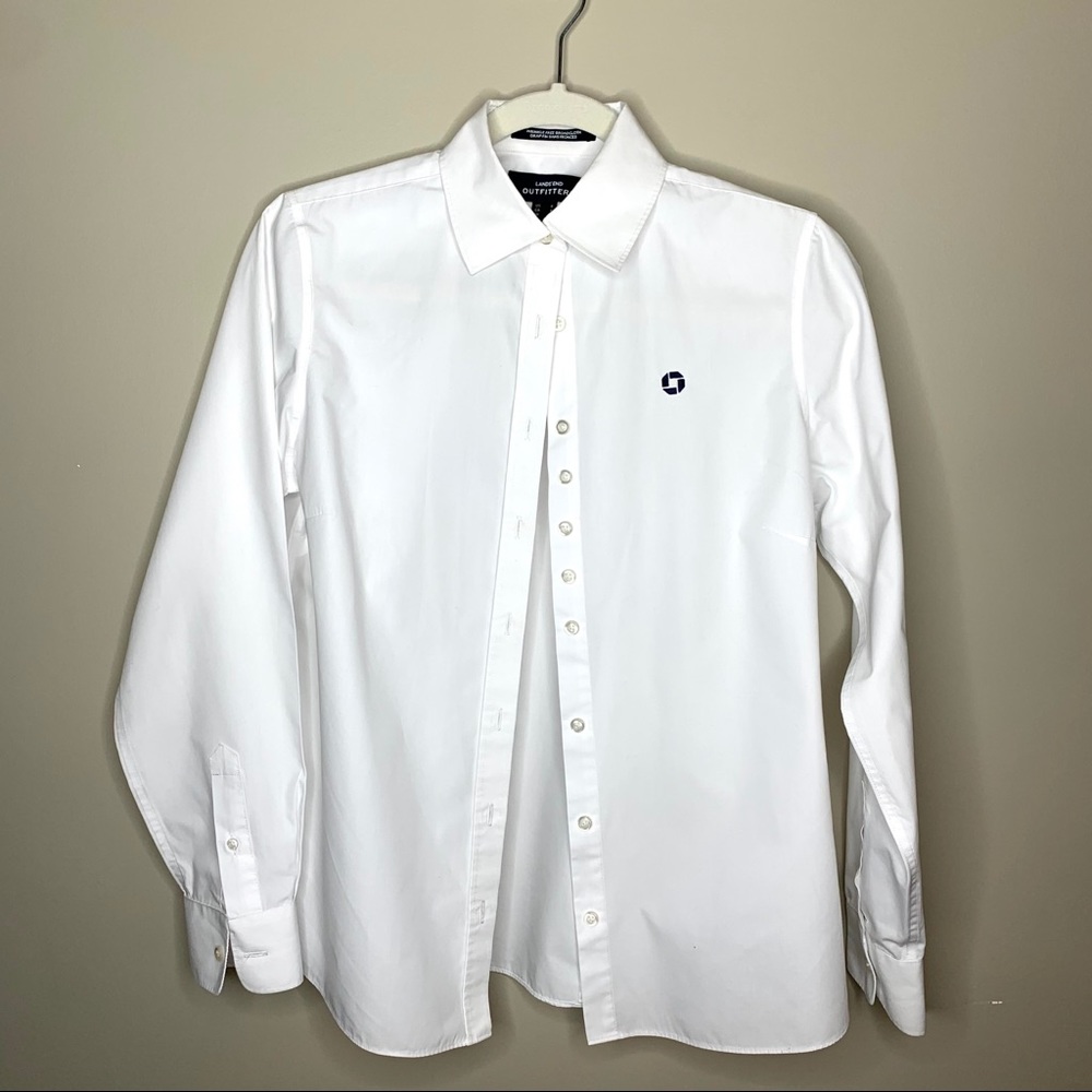 Chase Bank Work Apparel White Blouse